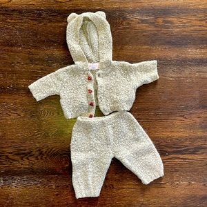 Wool blend baby set